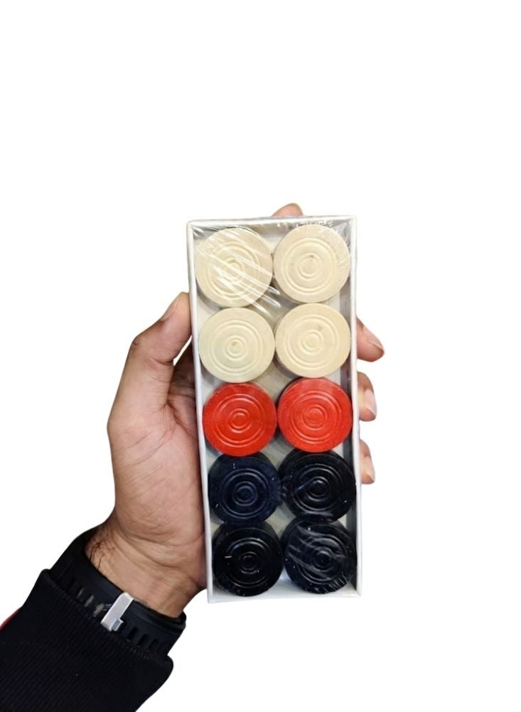 بريميم مجموعة عملات كاروم مثالية مع قرص ضرب – مجموعة ملحقات ألعاب لوحية داخلية كلاسيكية - Image 2